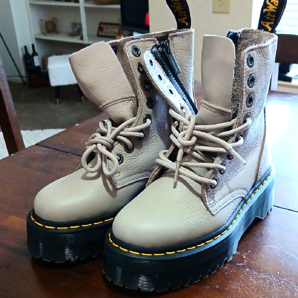 Dr. Martens Women's Lavender Leather Combat Boots